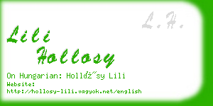 lili hollosy business card